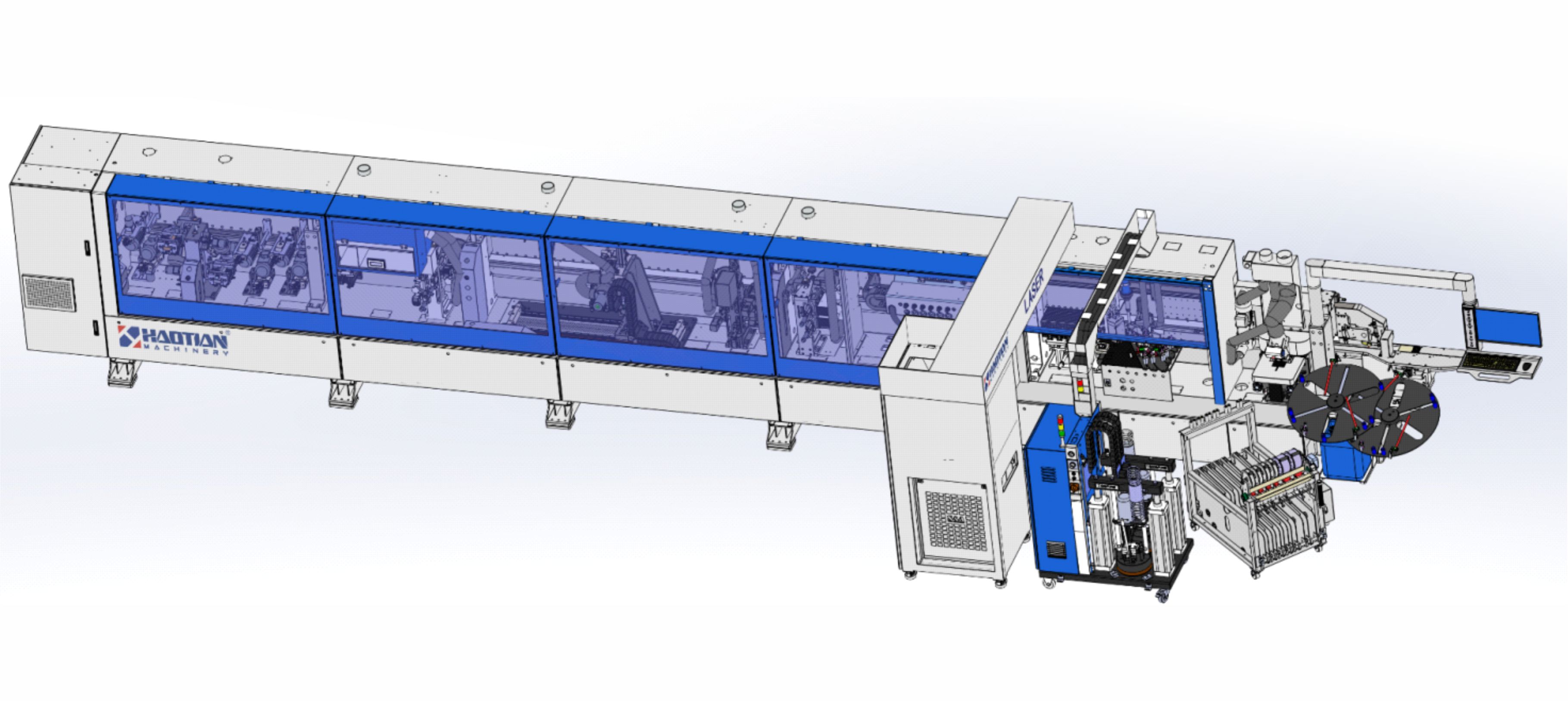 YEB-350H/12/13+L PUR2 LASER-S(激光和伺服單軸雙膠多色PUR 板件及封邊帶厚度自動(dòng)測量 伺服